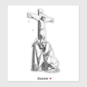 Sticker illustration de la crucifixion de Jésus-Christ art
