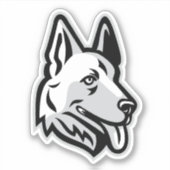 Sticker Illustration de la face latérale du chien berger a (Devant)