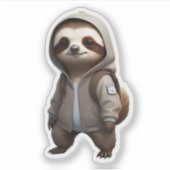 Sticker Illustration de la fente cool et adorable (Devant)