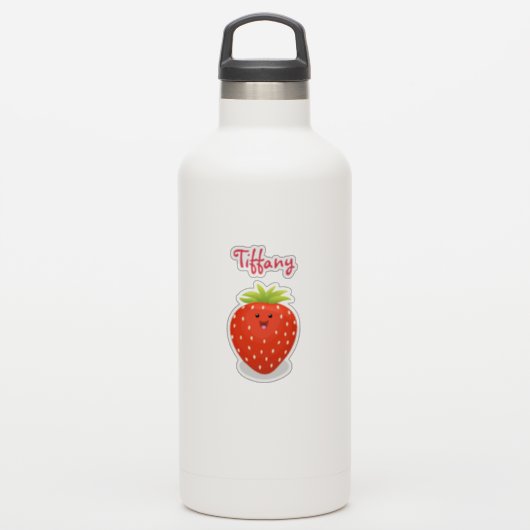 Sticker Illustration de la fraise Cute kawaii (Gourde)