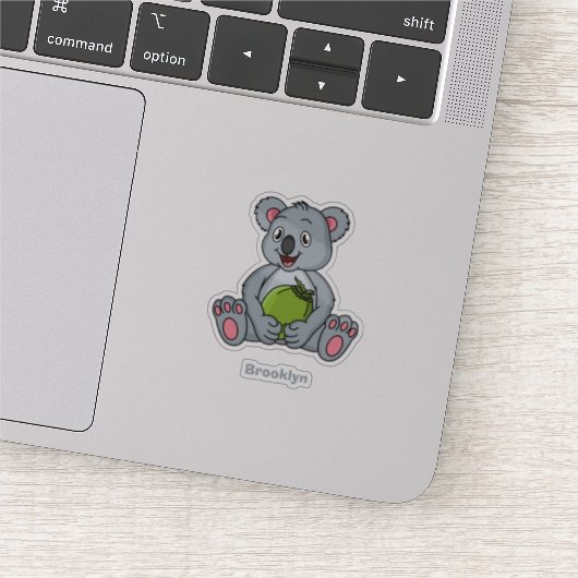 Sticker Illustration de la koala de Cute et de la noix de  (Détail)