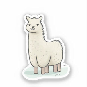 Sticker Illustration de la llama mignonne - Adorable et ca