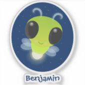 Sticker Illustration de la luciole vert mou (Devant)