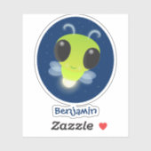 Sticker Illustration de la luciole vert mou (Feuille)