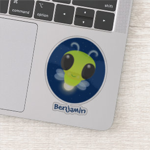 Sticker Illustration de la luciole vert mou