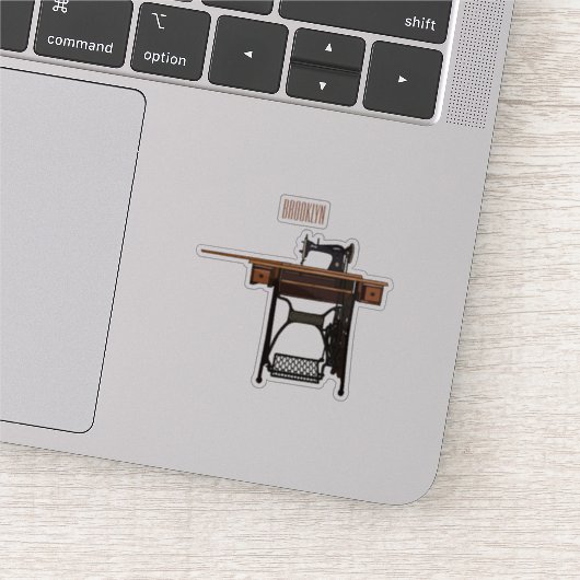 Sticker Illustration de la machine à coudre (Détail)