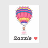 Sticker Illustration de la montgolfière (Feuille)