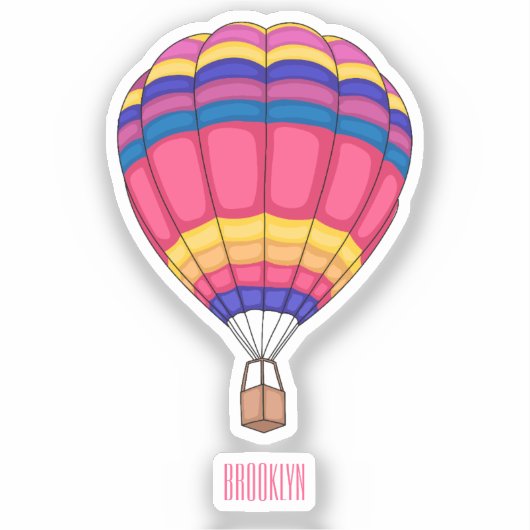 Sticker Illustration de la montgolfière (Recto)