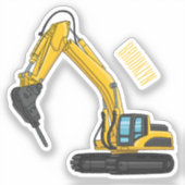 Sticker Illustration de la pelle de rupture (Recto)