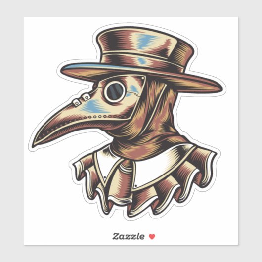 Sticker Illustration de la peste (Feuille)