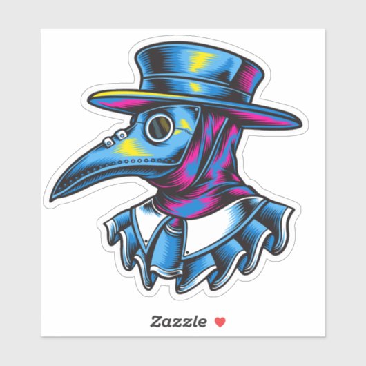 Sticker Illustration de la peste (Feuille)