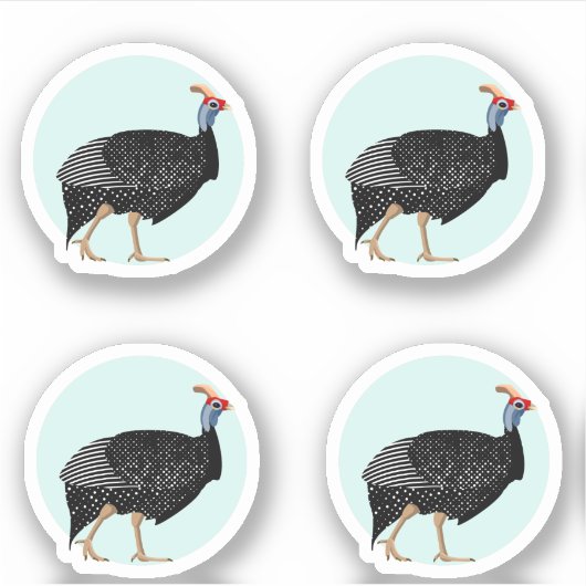 Sticker Illustration de la pintade (Devant)