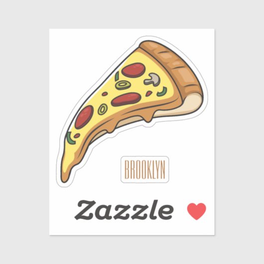 Sticker Illustration de la pizza (Feuille)