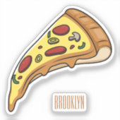 Sticker Illustration de la pizza (Recto)