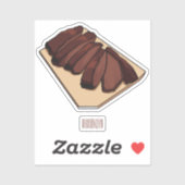 Sticker Illustration de la poitrine de boeuf (Feuille)