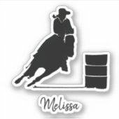Sticker Illustration de la silhouette noire de la fille de (Devant)