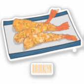 Sticker Illustration de la tempura crevette (Recto)