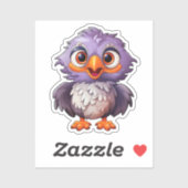 Sticker Illustration de l'aigle à dessin (Feuille)