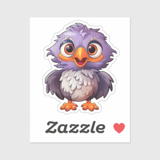 Sticker Illustration de l'aigle à dessin (Feuille)