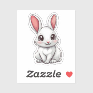 Sticker Illustration de lapin de dessin