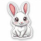 Sticker Illustration de lapin de dessin (Recto)
