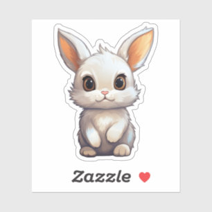 Sticker Illustration de lapin de dessin