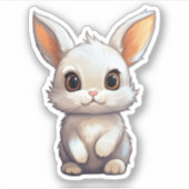 Sticker Illustration de lapin de dessin (Devant)