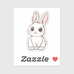 Sticker Illustration de lapin de dessin