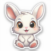 Sticker Illustration de lapin de dessin (Recto)