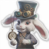 Sticker Illustration de lapin Steampunk (Devant)