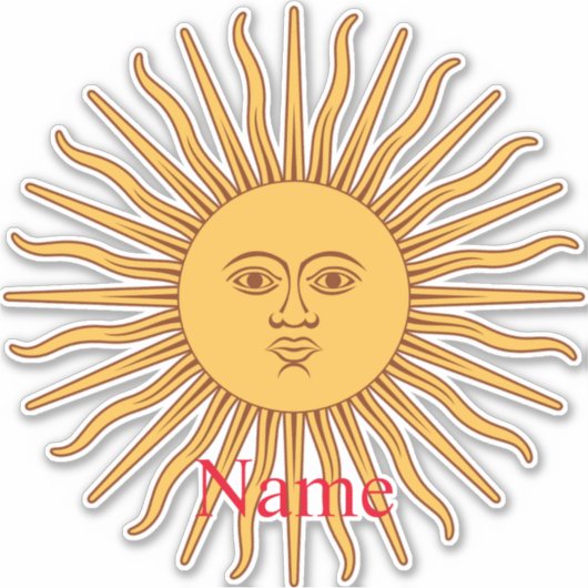 Sticker Illustration de l'art face soleil Thunder_Cove (Devant)