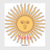 Sticker Illustration de l'art face soleil Thunder_Cove (Feuille)