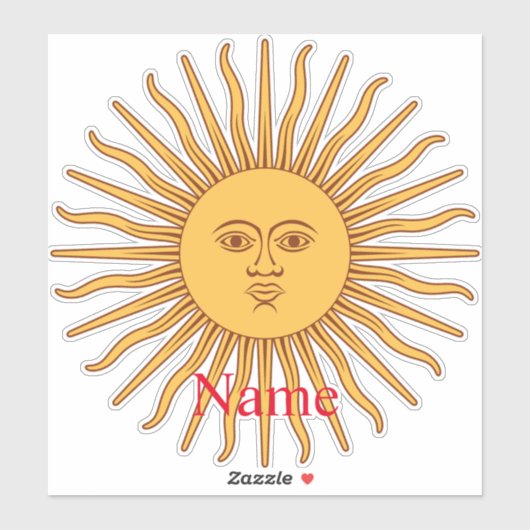 Sticker Illustration de l'art face soleil Thunder_Cove (Feuille)