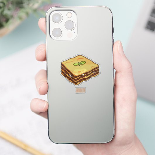 Sticker Illustration de Lasagna (Téléphone)
