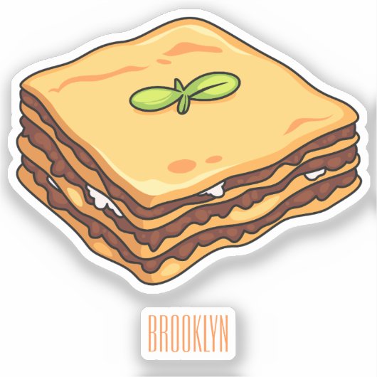 Sticker Illustration de Lasagna (Recto)