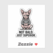 Sticker Illustration de l'attitude du chat Sphynx supérieu (Feuille)