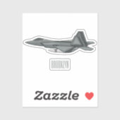 Sticker Illustration de l'avion de chasse (Feuille)