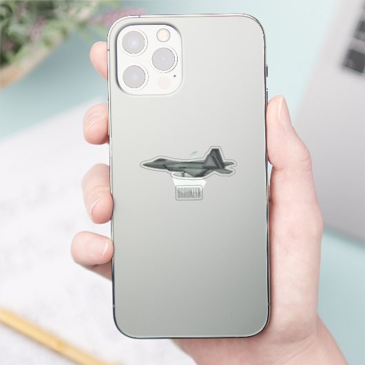 Sticker Illustration de l'avion de chasse (Téléphone)