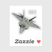 Sticker Illustration de l'avion de chasse (Feuille)