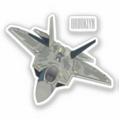 Sticker Illustration de l'avion de chasse (Recto)