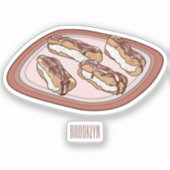 Sticker Illustration de l'éclair de chocolat (Recto)