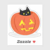 Sticker Illustration de l'Halloween de Jack-o'-lantern de (Feuille)