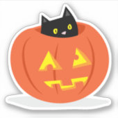 Sticker Illustration de l'Halloween de Jack-o'-lantern de (Devant)