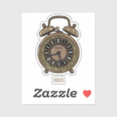 Sticker Illustration de l'horloge d'alarme (Feuille)