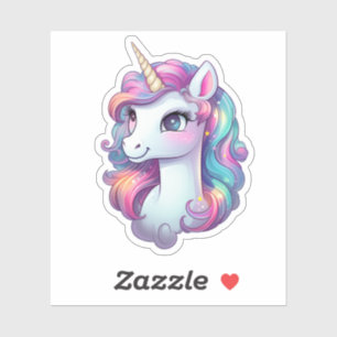 Sticker Illustration de licorne de dessin