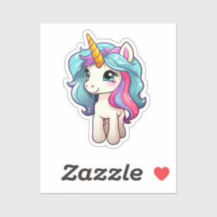 Sticker Illustration de licorne de dessin