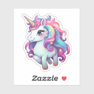 Sticker Illustration de licorne de dessin
