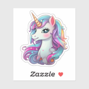 Sticker Illustration de licorne de dessin