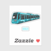 Sticker Illustration de locomotive électrique (Feuille)
