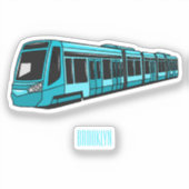 Sticker Illustration de locomotive électrique (Recto)
